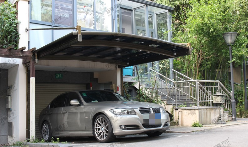 小轎車車棚家用圖片大全，明星都在用的停車棚
